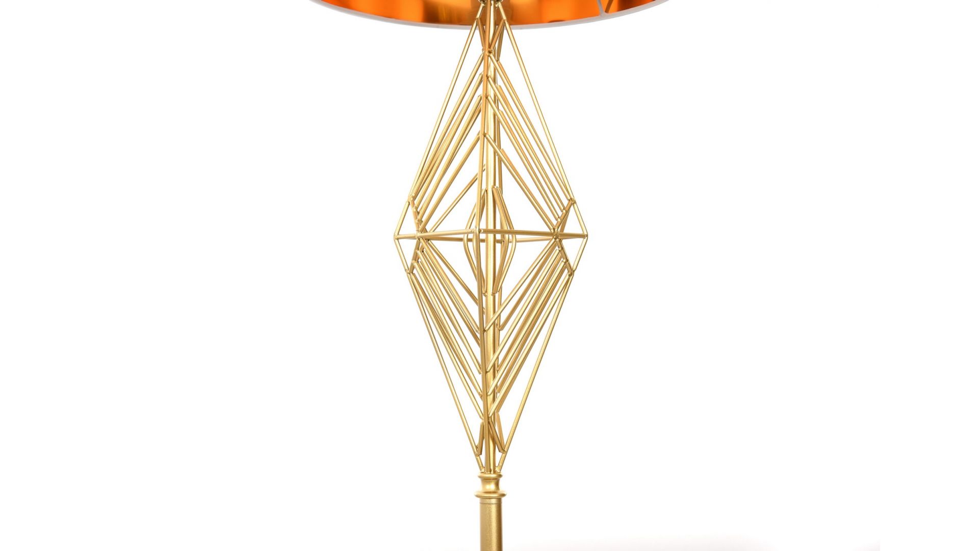 Lampa z metalową nogą