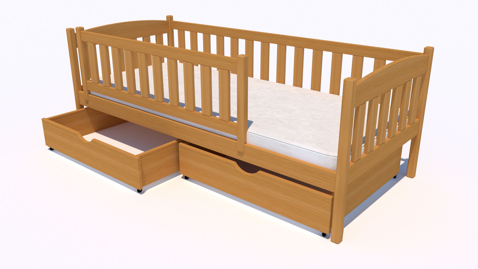 Tradycyjne łóżeczko drewniane