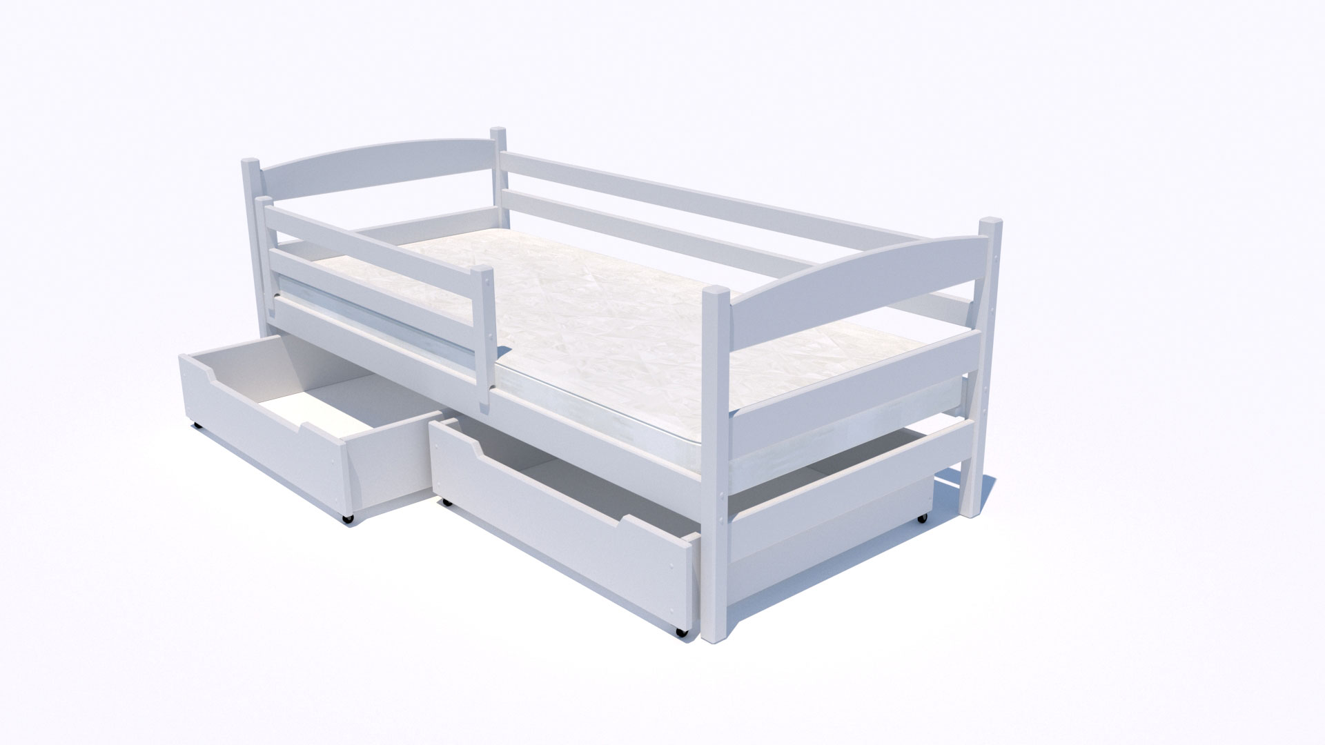 Drewniane łóżeczko dla niemowląd