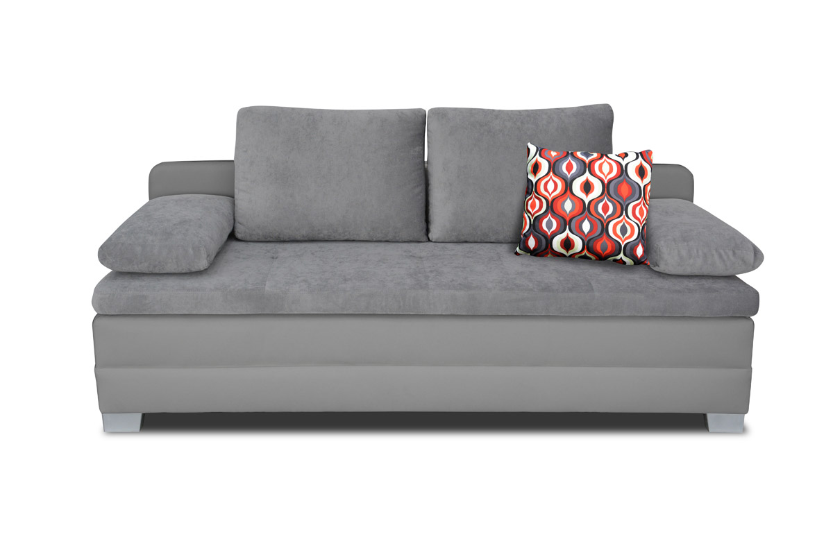 Sofa z kolorową poduszką