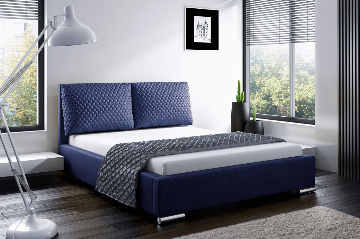 Eleganckie łóżko tapicerowane do sypialni